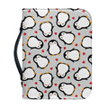 Red Heart And Penguin Pattern Print Leather Bible Cover