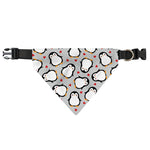 Red Heart And Penguin Pattern Print Over The Collar Dog Bandana