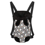 Red Heart And Penguin Pattern Print Pet Carrier Backpack