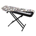 Red Heart And Penguin Pattern Print Piano Keyboard Cover