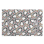 Red Heart And Penguin Pattern Print Placemat