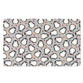 Red Heart And Penguin Pattern Print Polyester Doormat