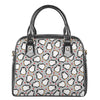 Red Heart And Penguin Pattern Print Shoulder Handbag