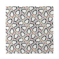 Red Heart And Penguin Pattern Print Silk Bandana