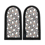 Red Heart And Penguin Pattern Print Skillet Handle Cover