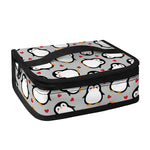 Red Heart And Penguin Pattern Print Small Lunch Bag