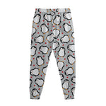 Red Heart And Penguin Pattern Print Sweatpants