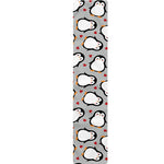 Red Heart And Penguin Pattern Print Table Runner