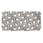 Red Heart And Penguin Pattern Print Towel