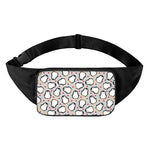 Red Heart And Penguin Pattern Print Waist Bag