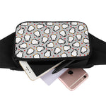 Red Heart And Penguin Pattern Print Waist Bag