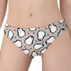 Red Heart And Penguin Pattern Print Women's Panties