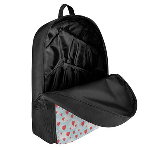 Red Heart Balloon Pattern Print 17 Inch Backpack