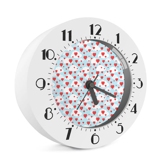 Red Heart Balloon Pattern Print Alarm Clock