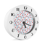 Red Heart Balloon Pattern Print Alarm Clock