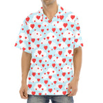 Red Heart Balloon Pattern Print Aloha Shirt