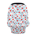 Red Heart Balloon Pattern Print Baby Seat Cover