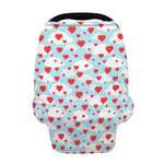 Red Heart Balloon Pattern Print Baby Seat Cover