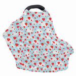Red Heart Balloon Pattern Print Baby Seat Cover