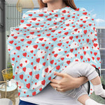 Red Heart Balloon Pattern Print Baby Seat Cover
