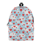 Red Heart Balloon Pattern Print Backpack