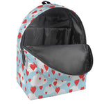 Red Heart Balloon Pattern Print Backpack