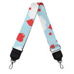 Red Heart Balloon Pattern Print Bag Strap