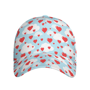 Red Heart Balloon Pattern Print Baseball Cap