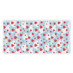 Red Heart Balloon Pattern Print Beach Towel
