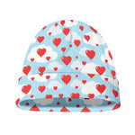 Red Heart Balloon Pattern Print Beanie