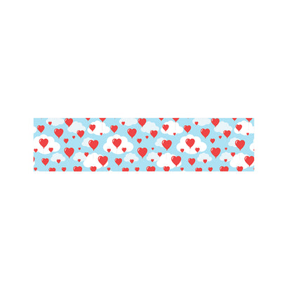 Red Heart Balloon Pattern Print Bed Runner