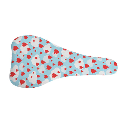 Red Heart Balloon Pattern Print Bicycle Seat Cover