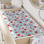 Red Heart Balloon Pattern Print Changing Pad Cover