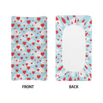 Red Heart Balloon Pattern Print Changing Pad Cover