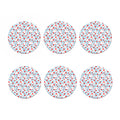Red Heart Balloon Pattern Print Coaster Set