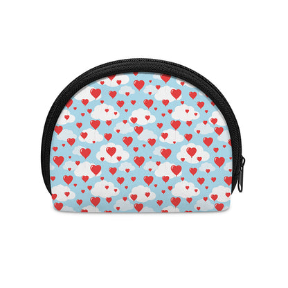 Red Heart Balloon Pattern Print Coin Purse