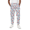 Red Heart Balloon Pattern Print Cotton Sweatpants