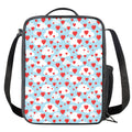 Red Heart Balloon Pattern Print Crossbody Lunch Bag