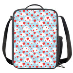 Red Heart Balloon Pattern Print Crossbody Lunch Bag
