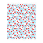Red Heart Balloon Pattern Print Curtain