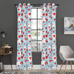 Red Heart Balloon Pattern Print Curtain
