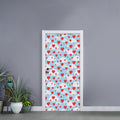 Red Heart Balloon Pattern Print Door Sticker