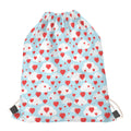 Red Heart Balloon Pattern Print Drawstring Bag
