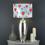 Red Heart Balloon Pattern Print Drum Lamp Shade