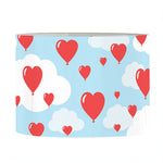 Red Heart Balloon Pattern Print Drum Lamp Shade