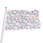 Red Heart Balloon Pattern Print Flag