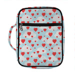 Red Heart Balloon Pattern Print Front Pocket Bible Bag