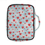 Red Heart Balloon Pattern Print Front Pocket Bible Bag