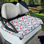 Red Heart Balloon Pattern Print Golf Cart Seat Cover