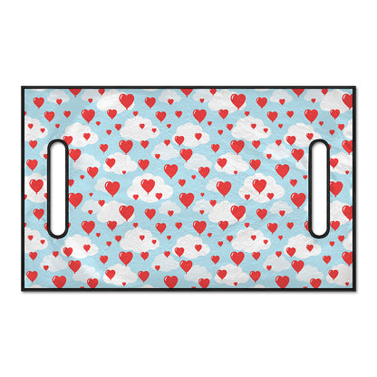 Red Heart Balloon Pattern Print Golf Cart Seat Cover